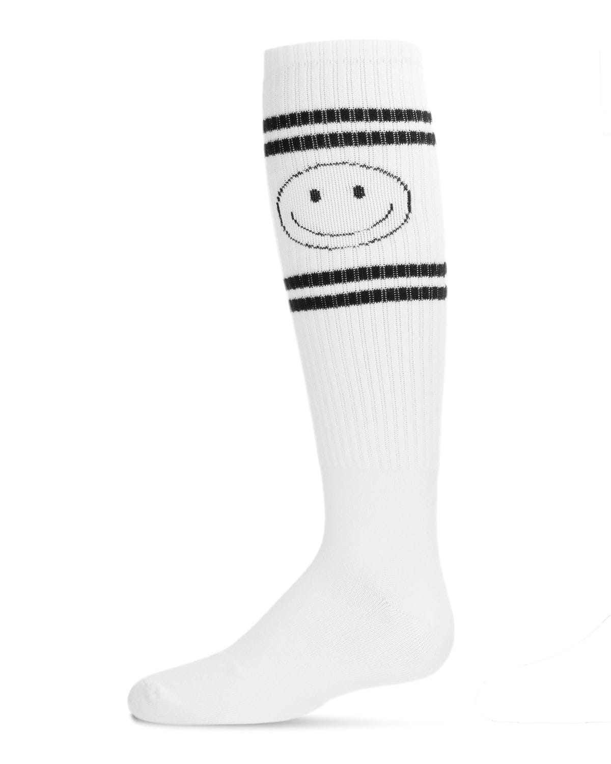 Memoi Girls Athletic Smiley Cotton Blend Knee High Socks - Mkf-7079