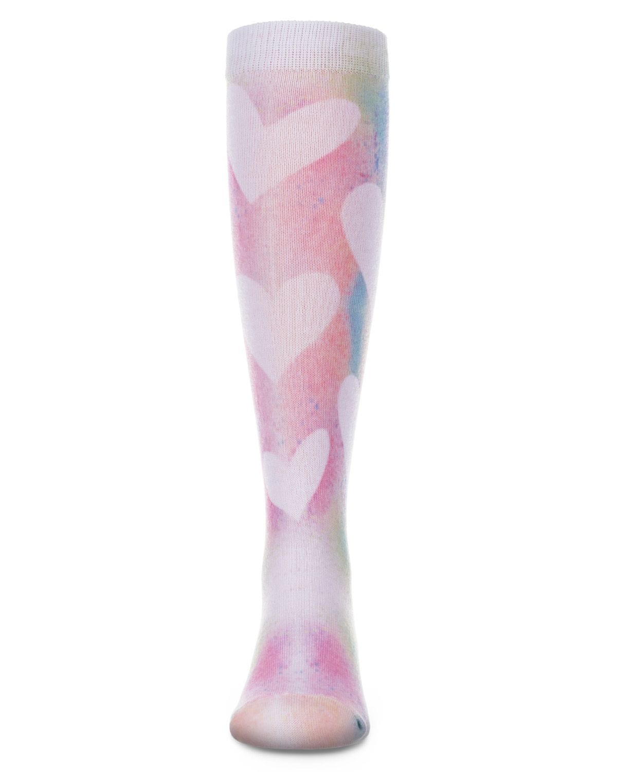 Memoi Pastel Heart Knee High - Mkf-7084