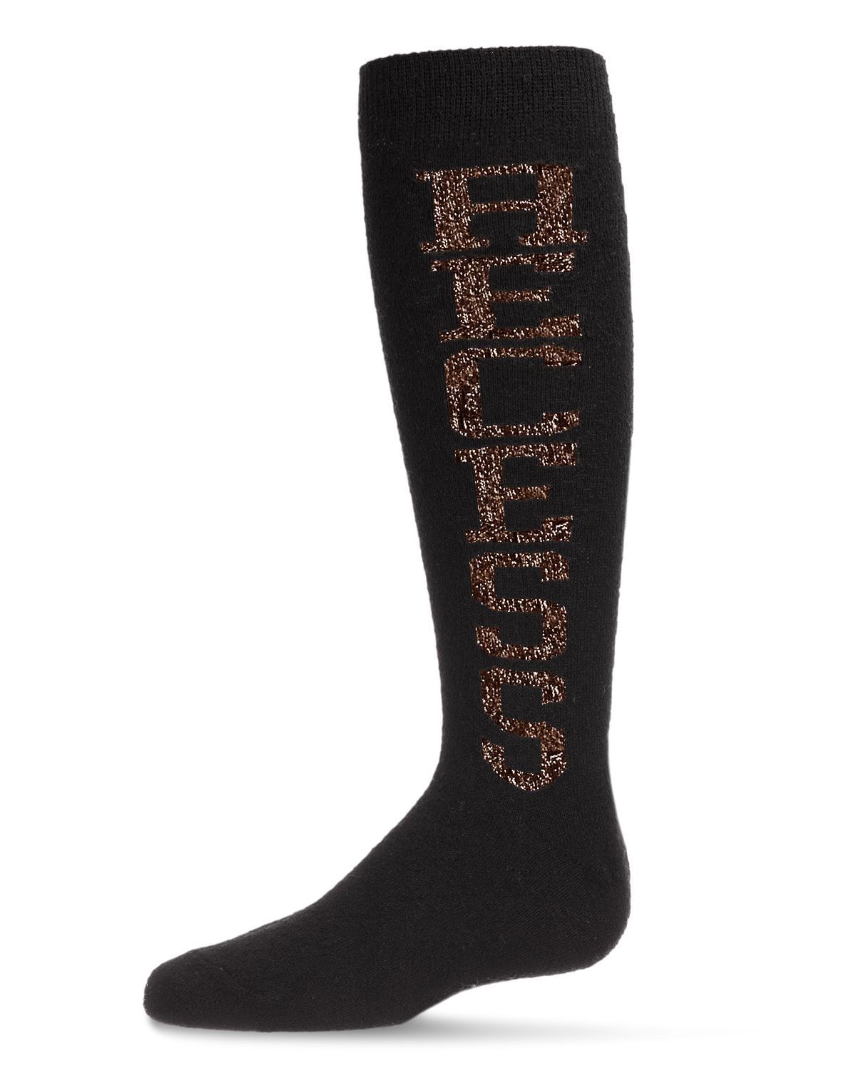 Memoi Girls Lurex Recess Knee-High Socks - Mkf-7114