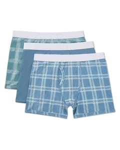 Memoi Boys 3 Pair Pack Plaid Multi Boxer Briefs - Mku1300