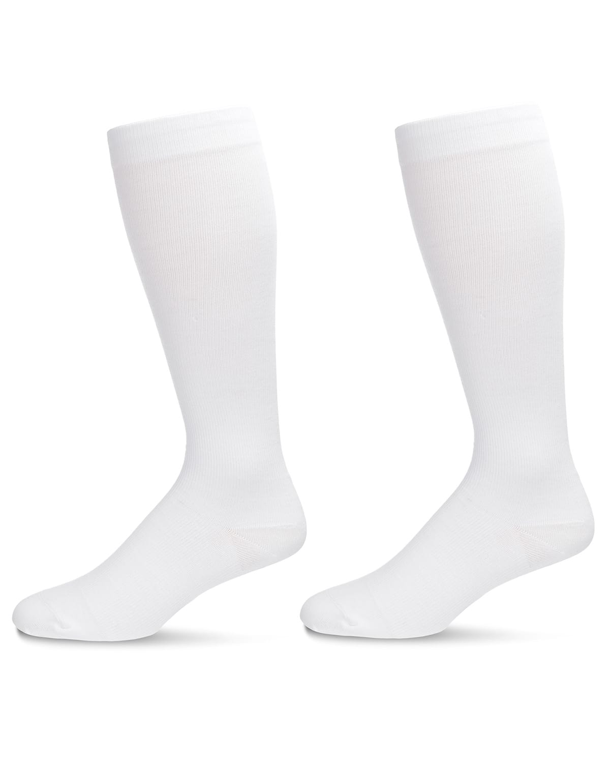 Memoi 2 Pair Solid Cotton Blend Graduated Compression Socks - Mm-4510