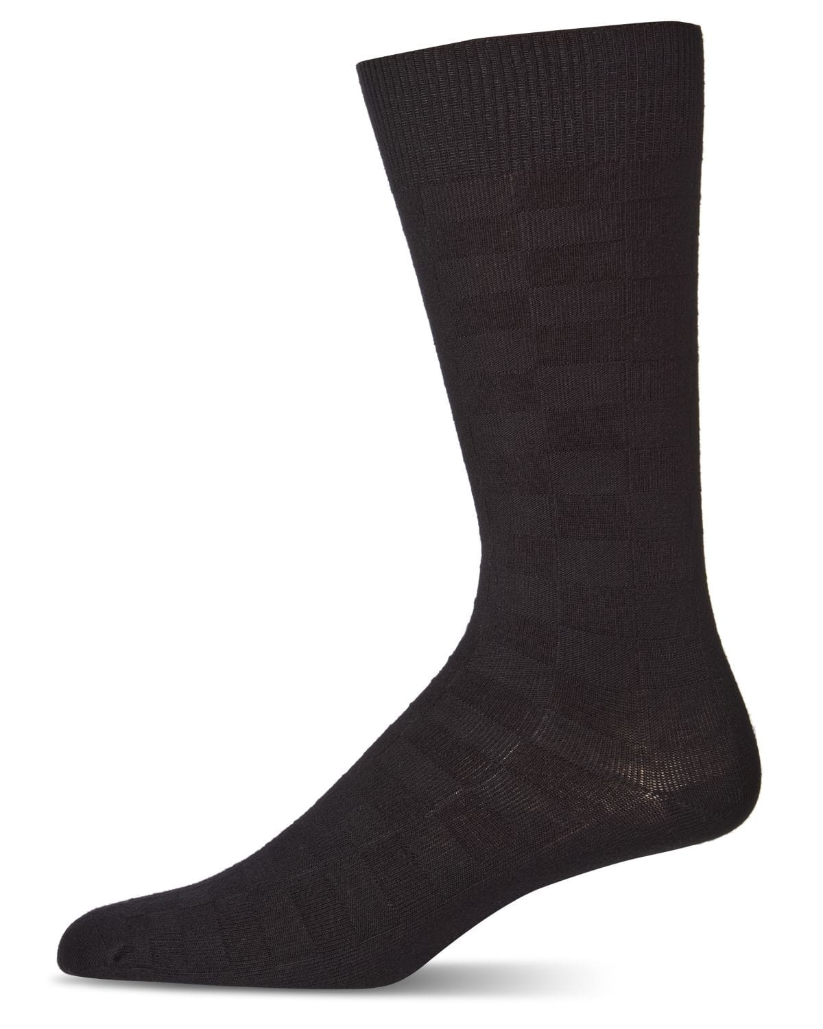 Memoi Mens Bamboo Blend Solid Checkerboard Crew Socks - Mm-501