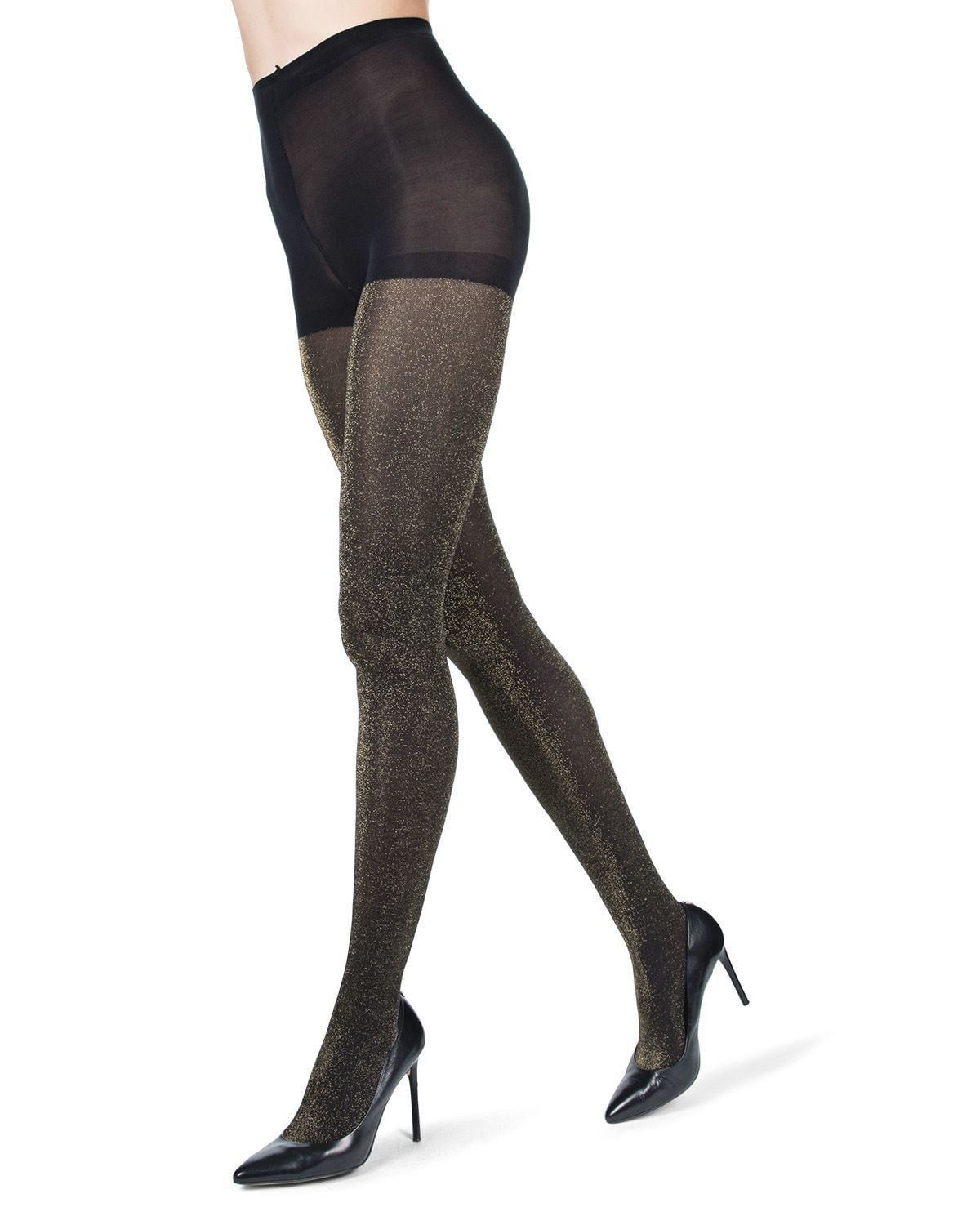 Memoi Glitz & Glamour Glitter Opaque Tights - Mo-357