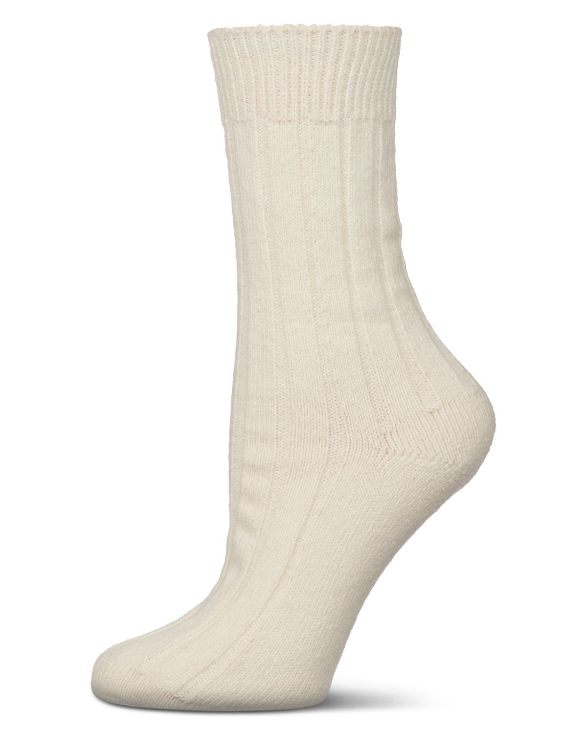 Memoi Womens Neutral Ribbed Knit Essential Boot Socks - Mo-602
