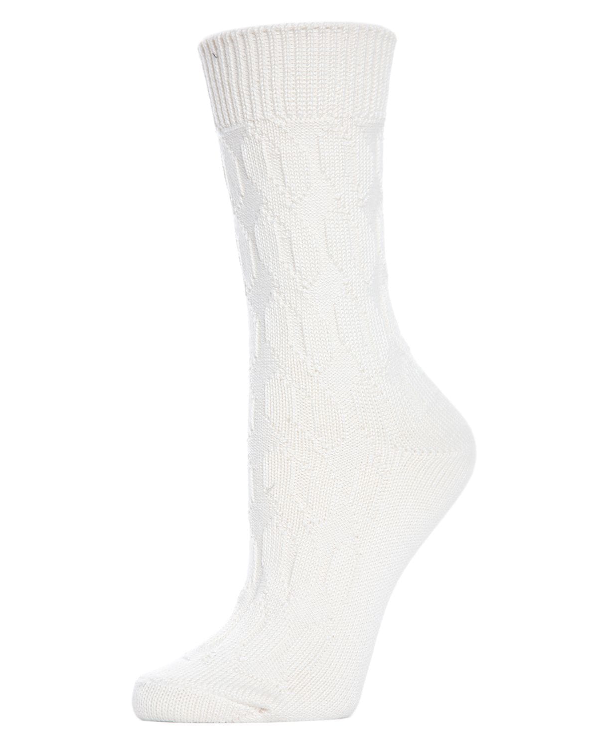 Memoi Womens Neutral Twisted Knit Essential Boot Socks - Mo-603