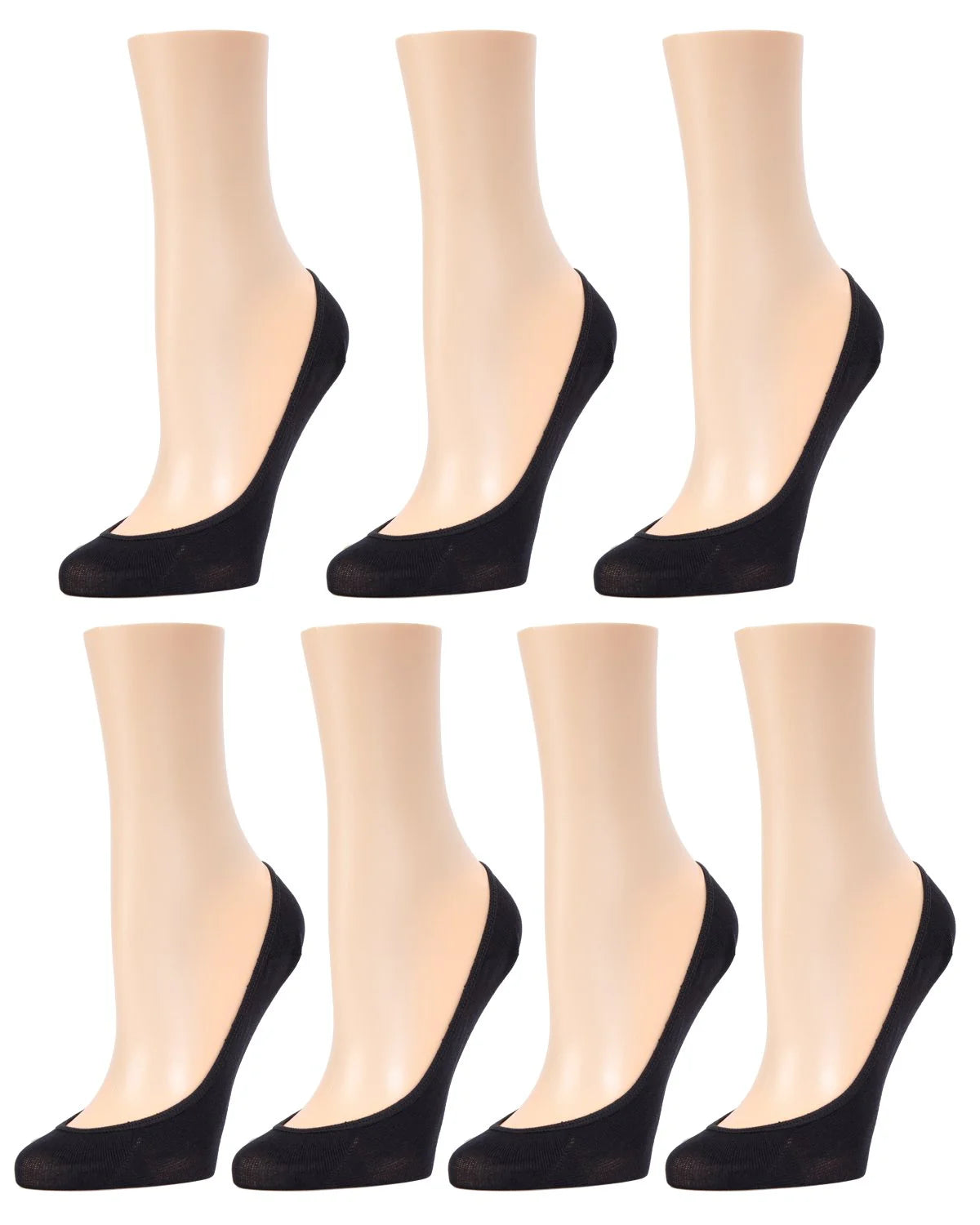 Memoi No-Show Micro Shoe Liners 7-Pack - Mp050