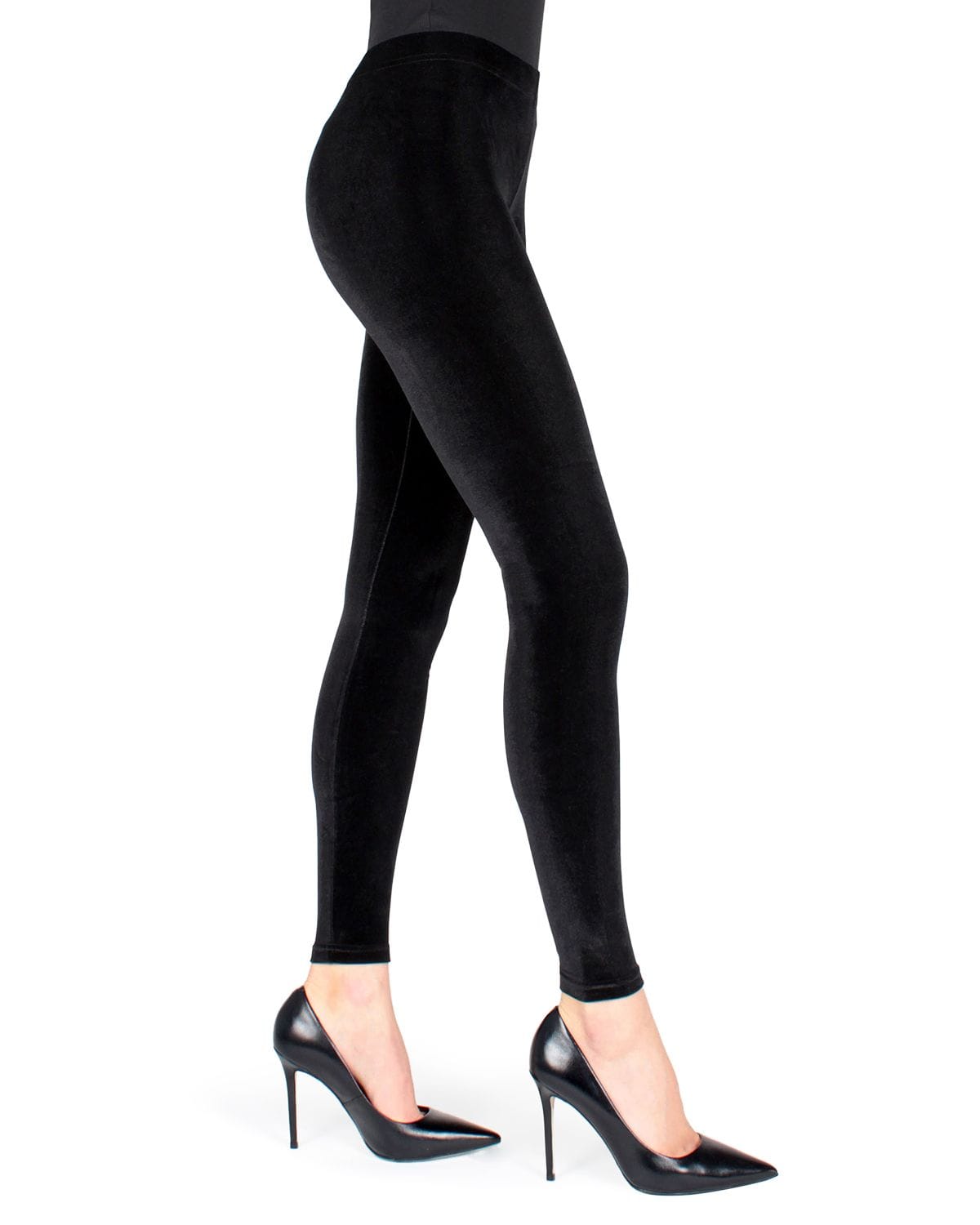 Memoi Womens Black Panther Velvet Leggings - Mq-009