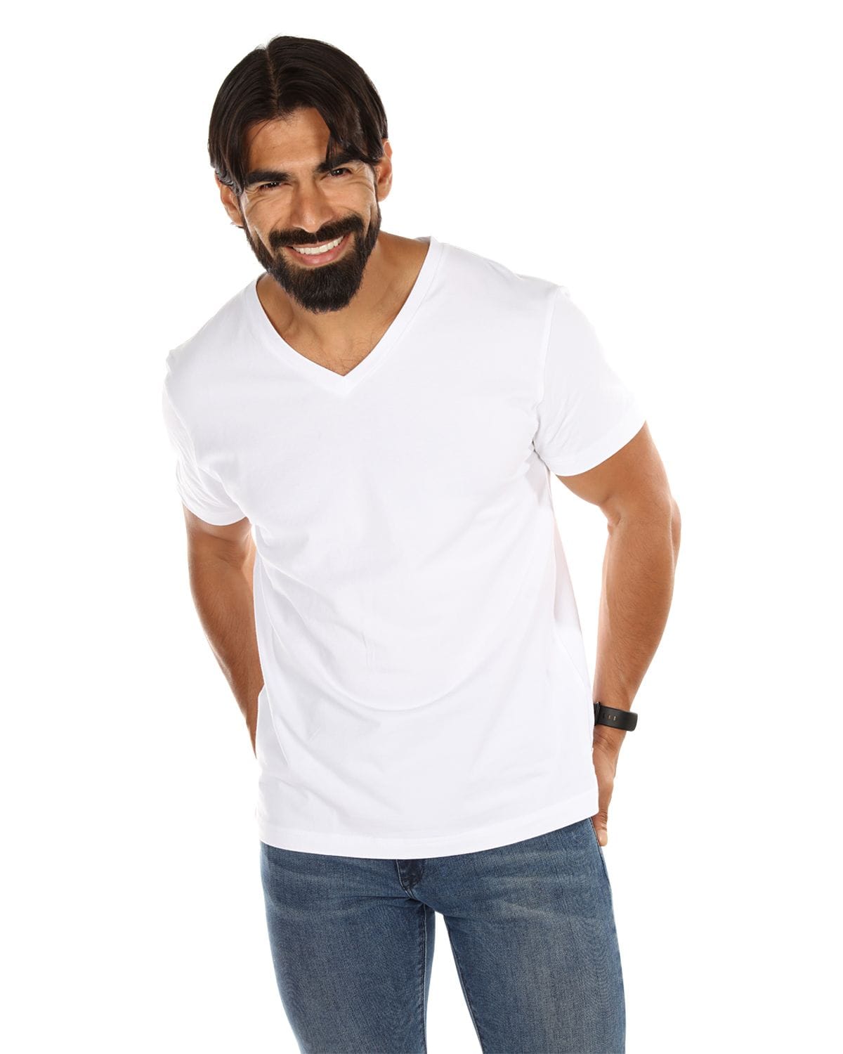 Memoi Mens 2 Pair Pack V-Neck T-Shirt Undershirt - Mu-8100
