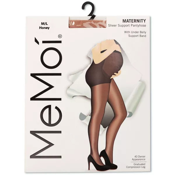 Memoi Womens Maternity Half and Half Silky Sheer Pantyhose - Ma-813