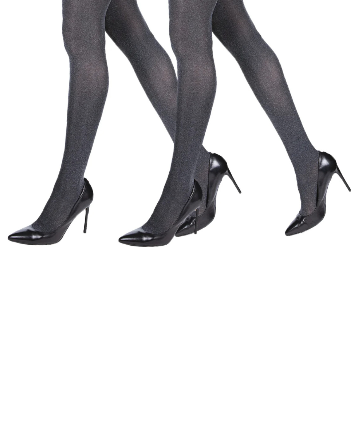 Memoi Softer Shade of Grey Control Top Tights 2-Pack - Mo-133