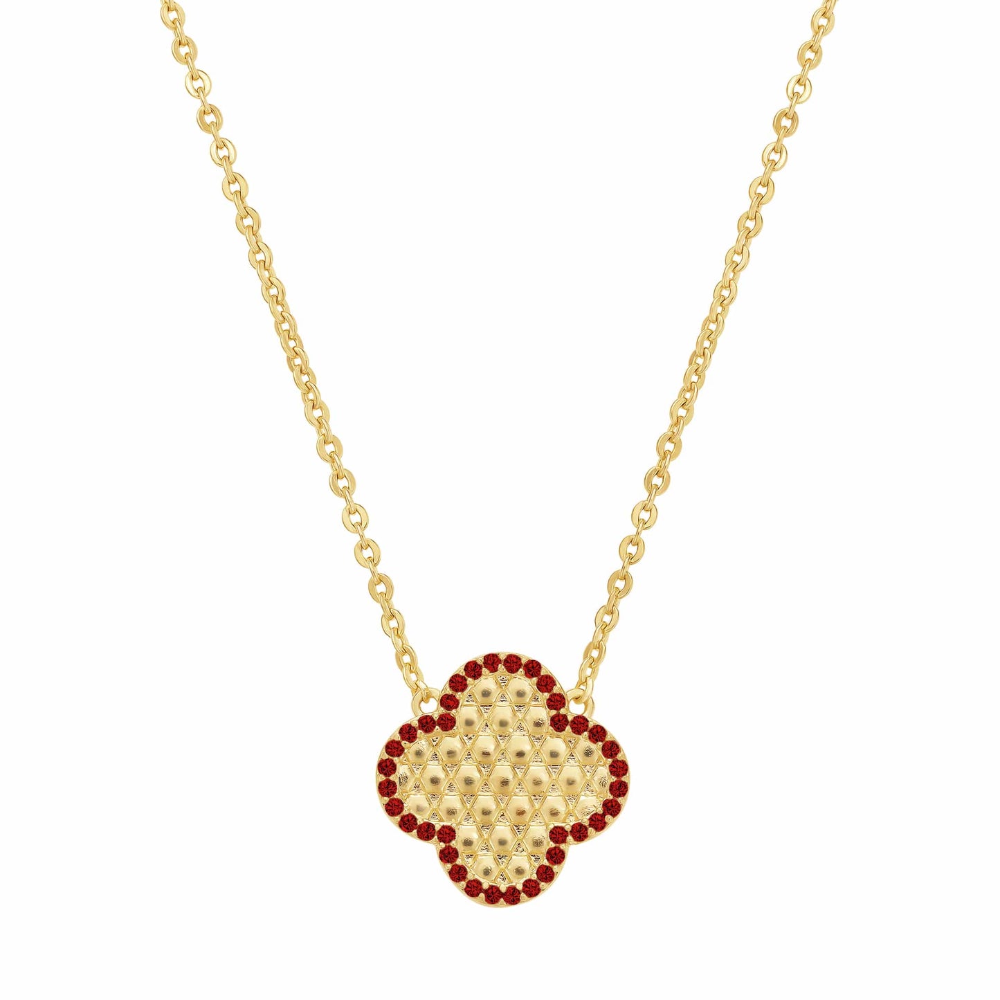 Cameo Honeycomb Clover Pendant - P4259