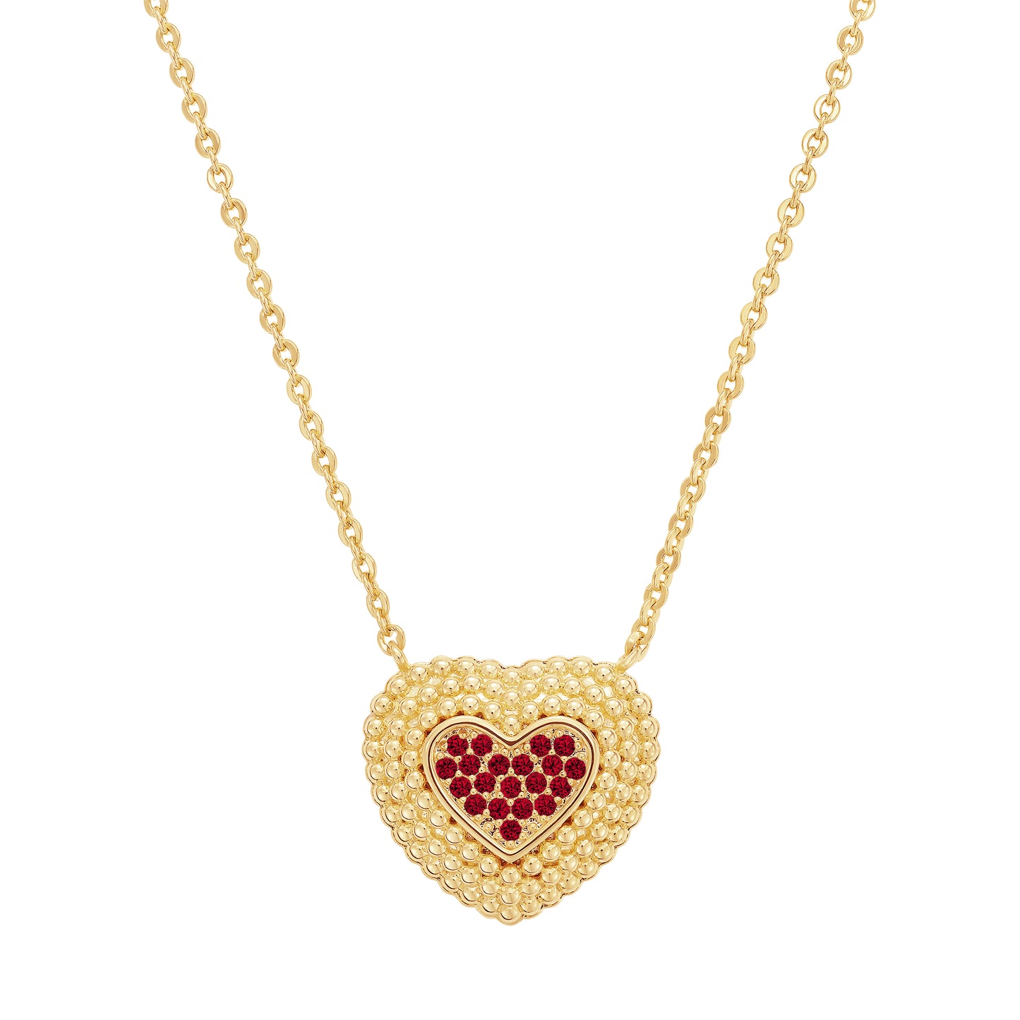 Cameo Ball Textured Heart Pendant - P4260