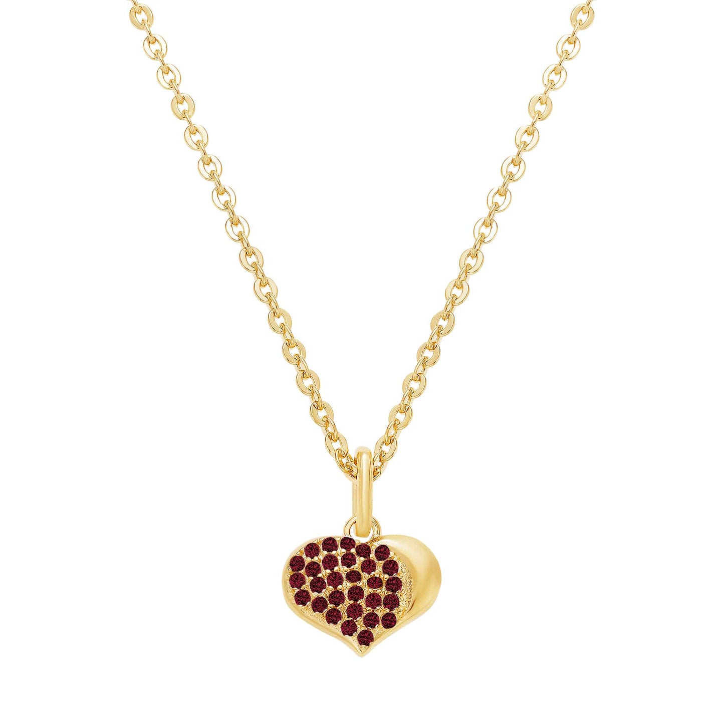 Cameo Satin Dipped Pavé Heart Pendant - P4256