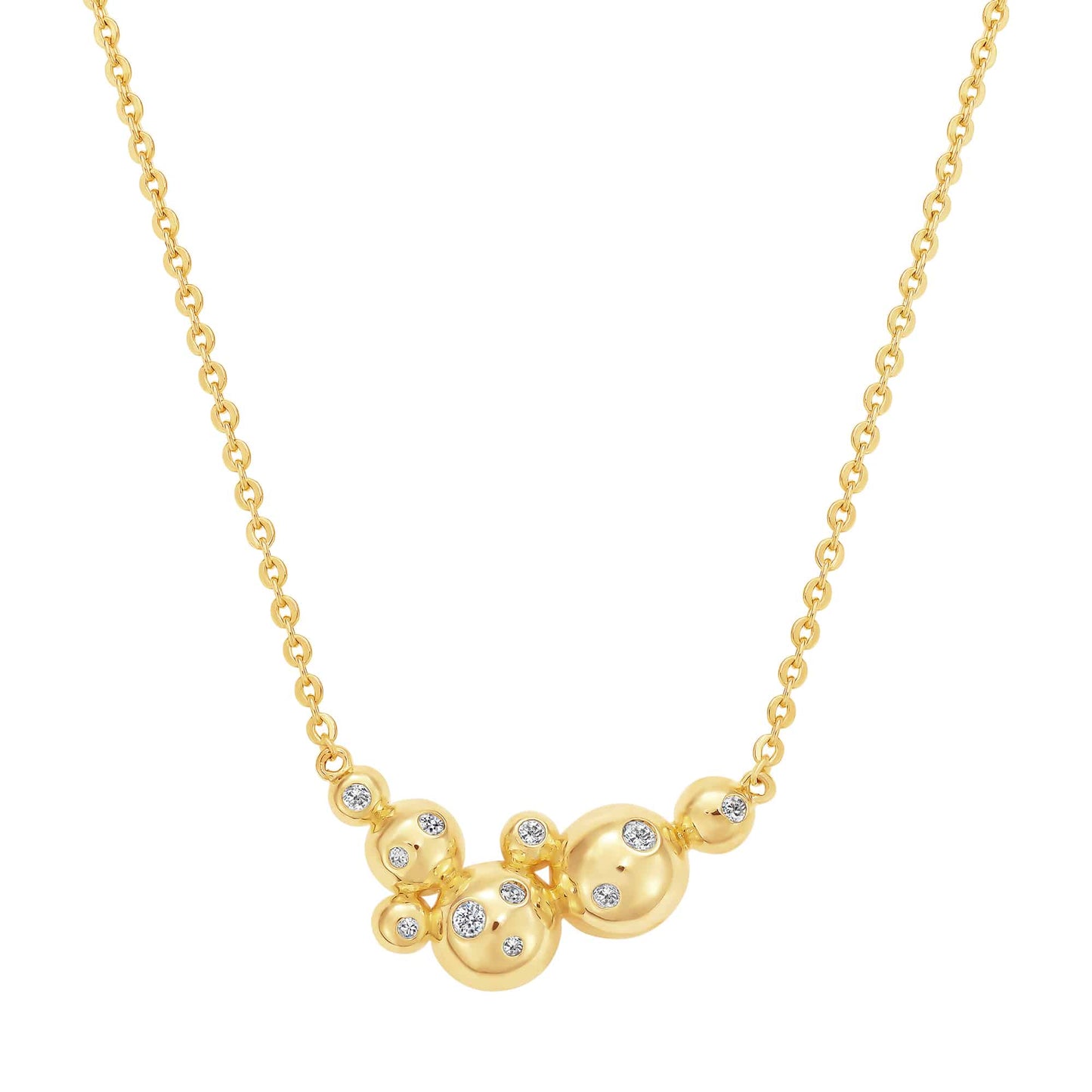 Cameo Gold Bubbles Cluster Pendant - P4267