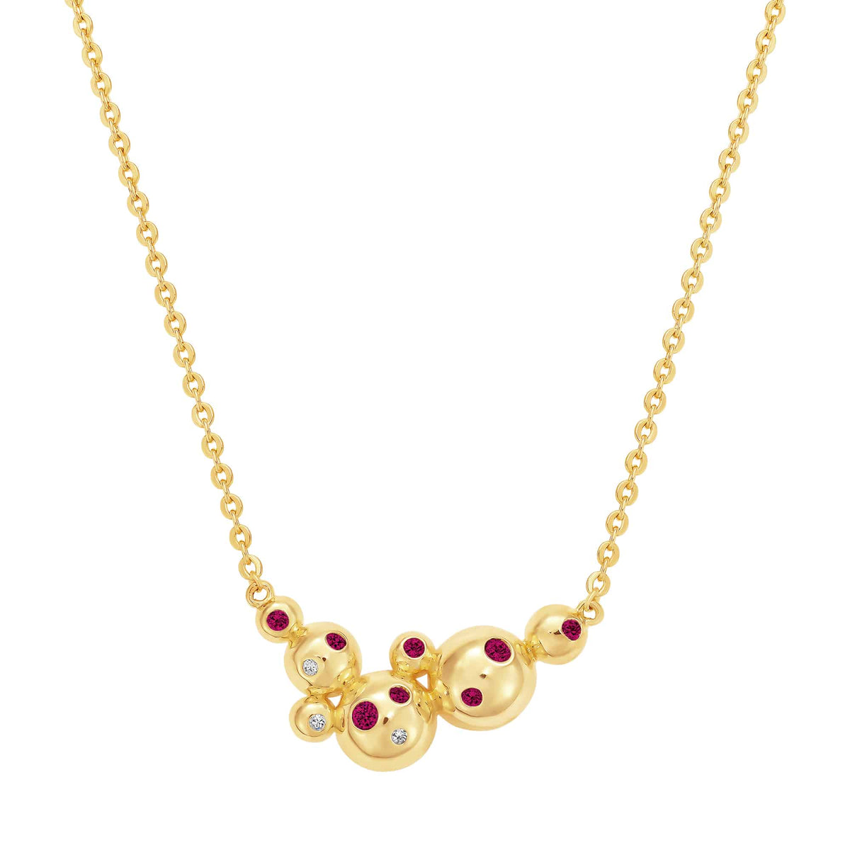 Cameo Gold Bubbles Cluster Pendant - P4267