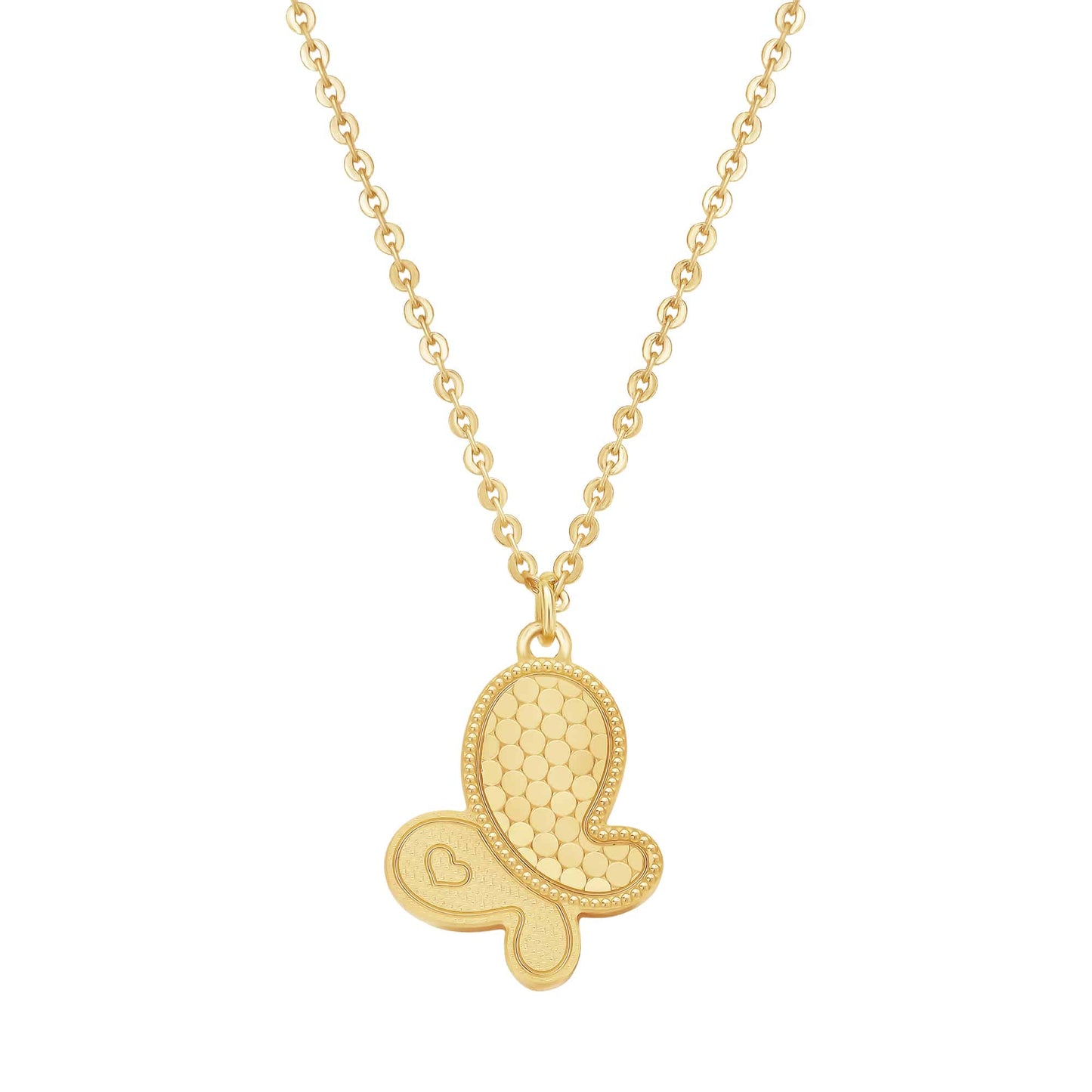 Cameo Gold Honeycomb Butterfly Pendant - P4276