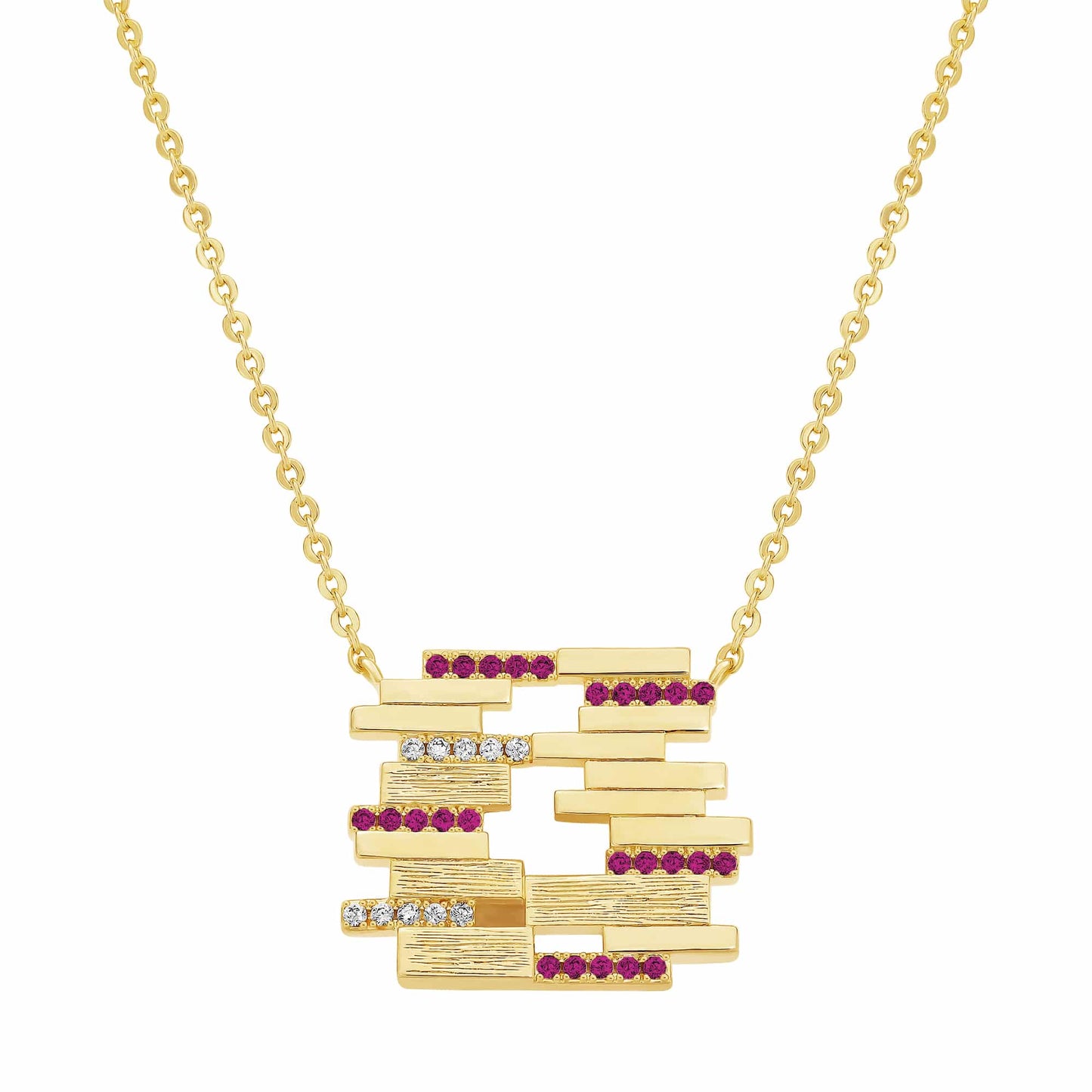 Cameo Asymmetrical Blocks Pendant - P4272