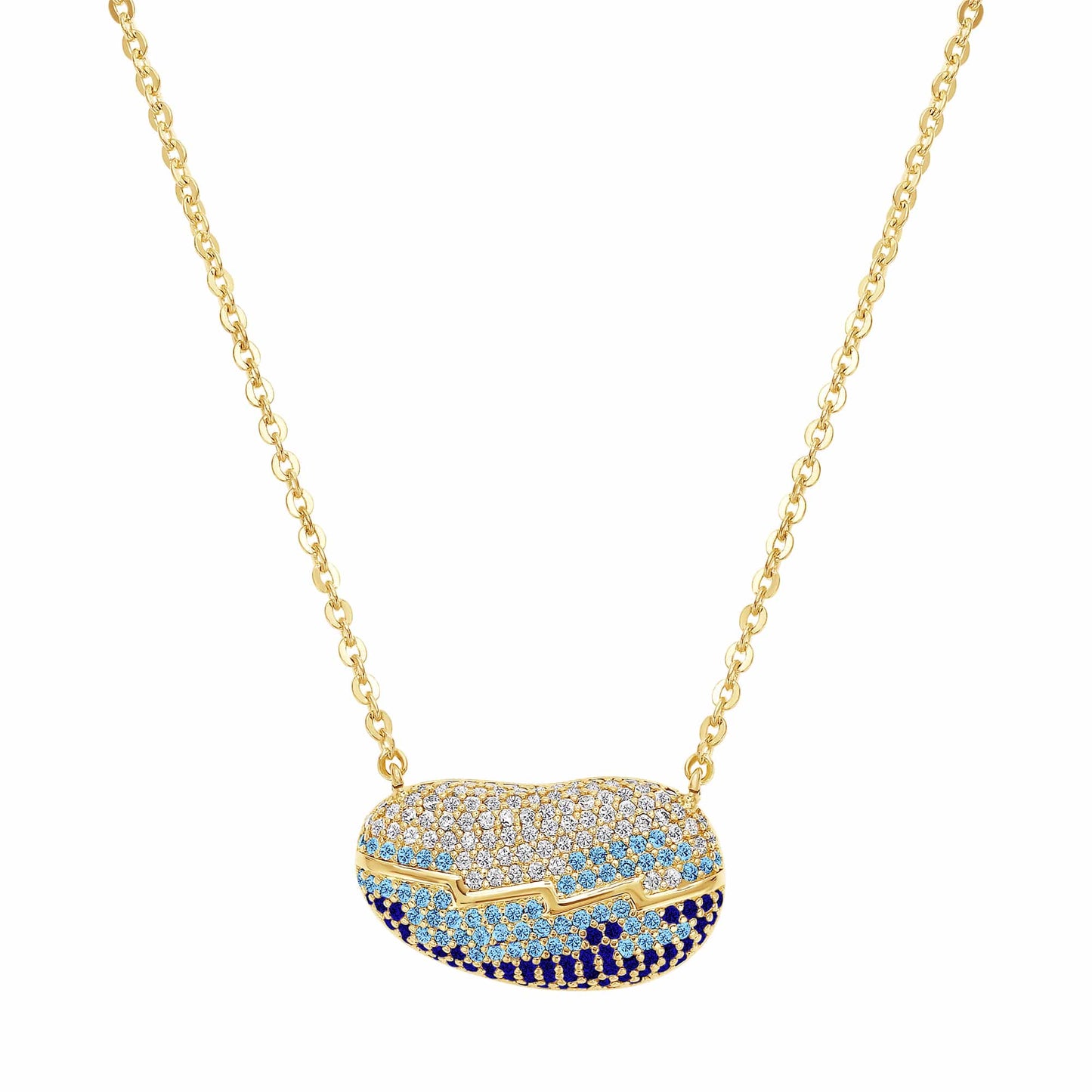 Cameo Cracked Pave Rock Pendant - P4281