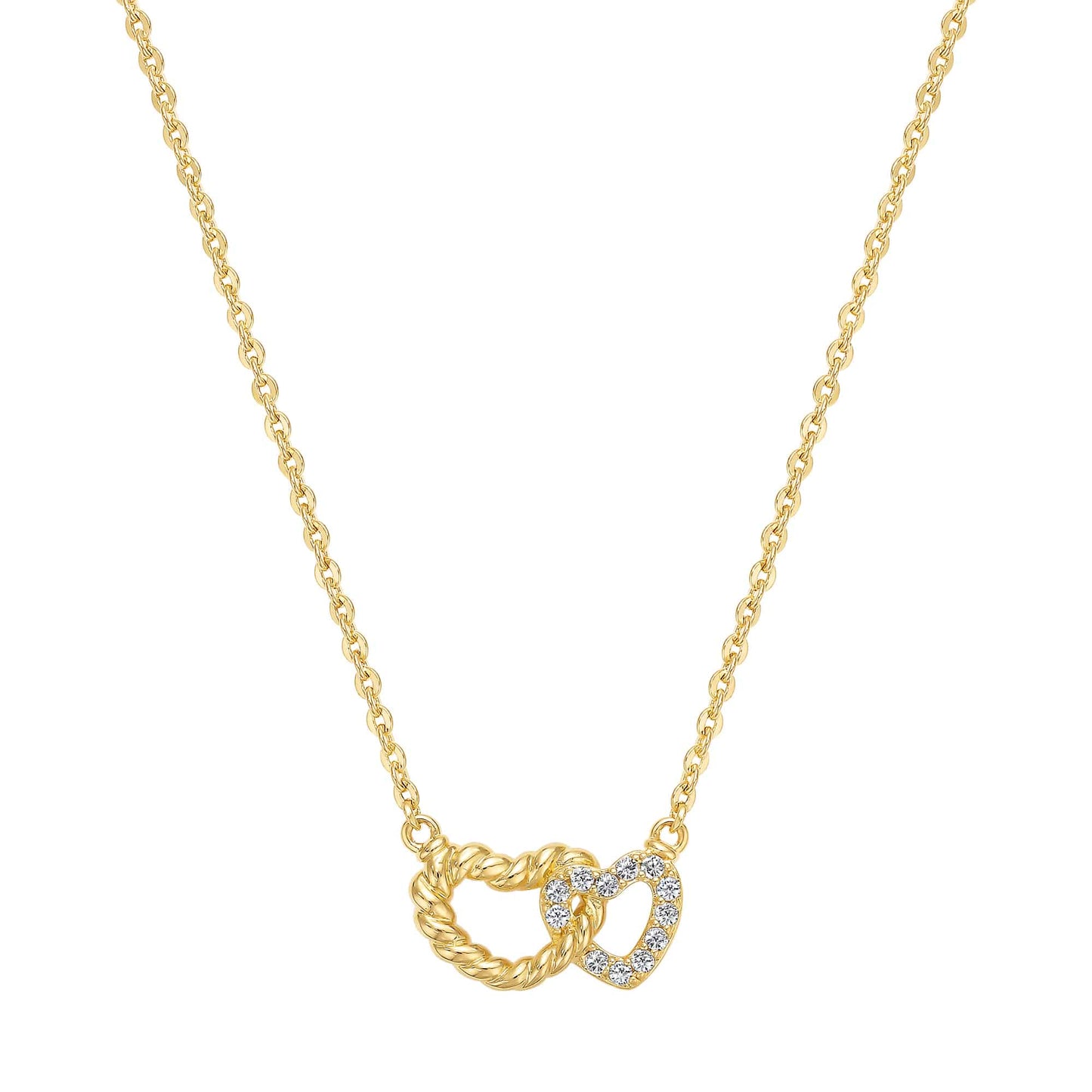 Cameo Mini Intertwined Hearts Pendant - P4293