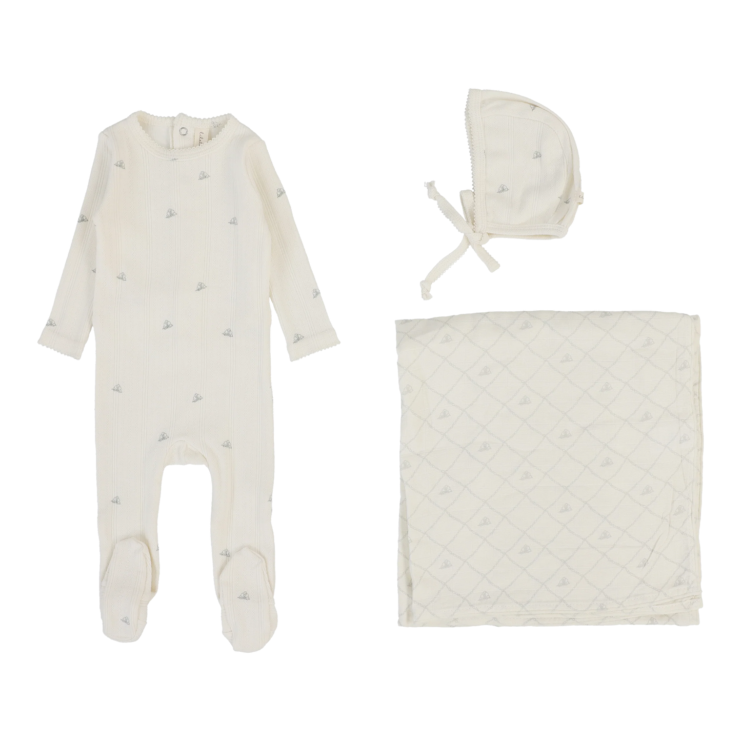 Lilette Printed Pointelle Layette Set - PPLS