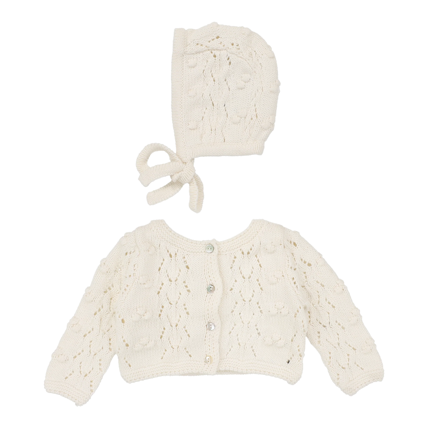 Lilette Popcorn Weave Cardigan Set - PWC