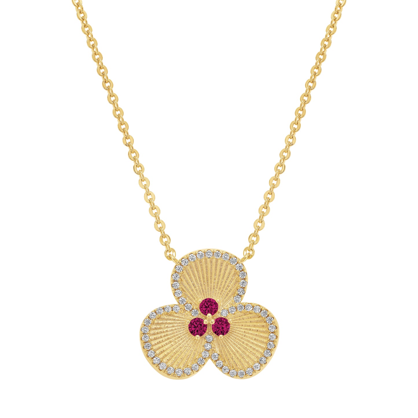 Cameo Overlapping Petals Flower Pendant - P4247