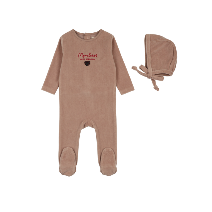 Analogie Velour Baby Footie Set - AF26S314B