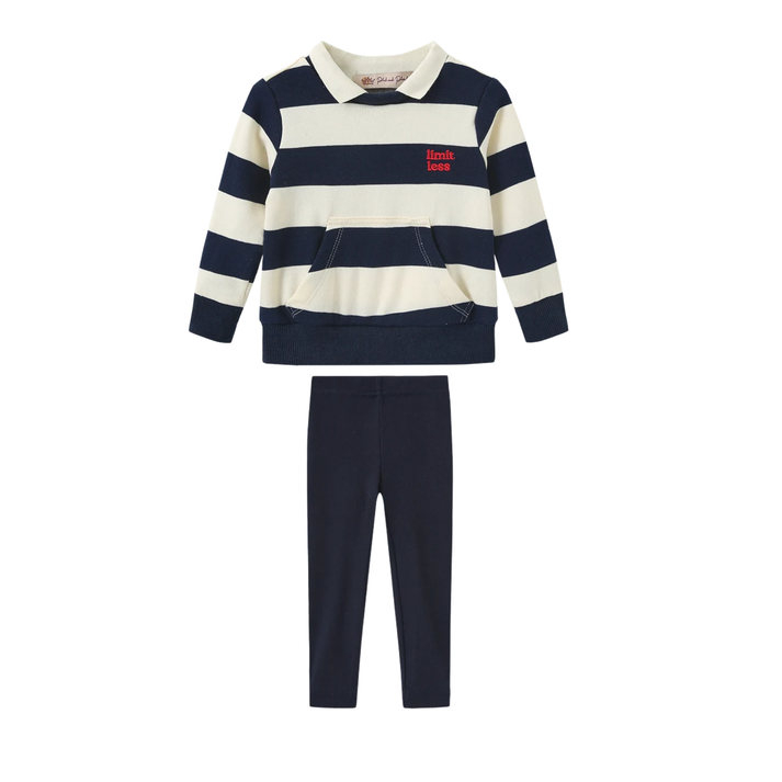 Phil and Phoebe Trill Striped Sweatshirt Boy Set - C-30092