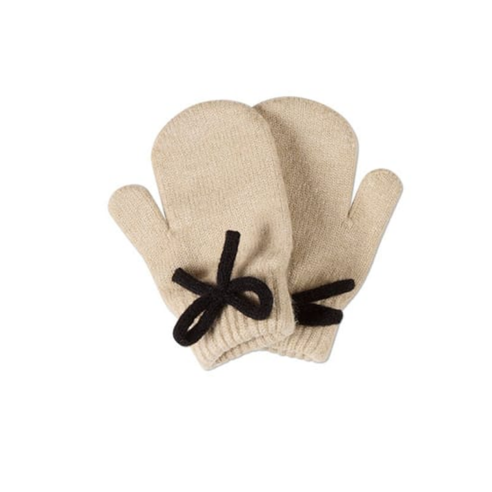 Memoi Sweet Knit Bow Mittens - MKA-214