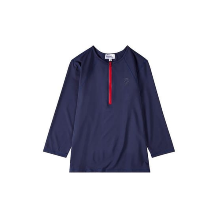 Memoi Half Zip Ladies 3/4 Sleeve Swim Shirt - MXM10404