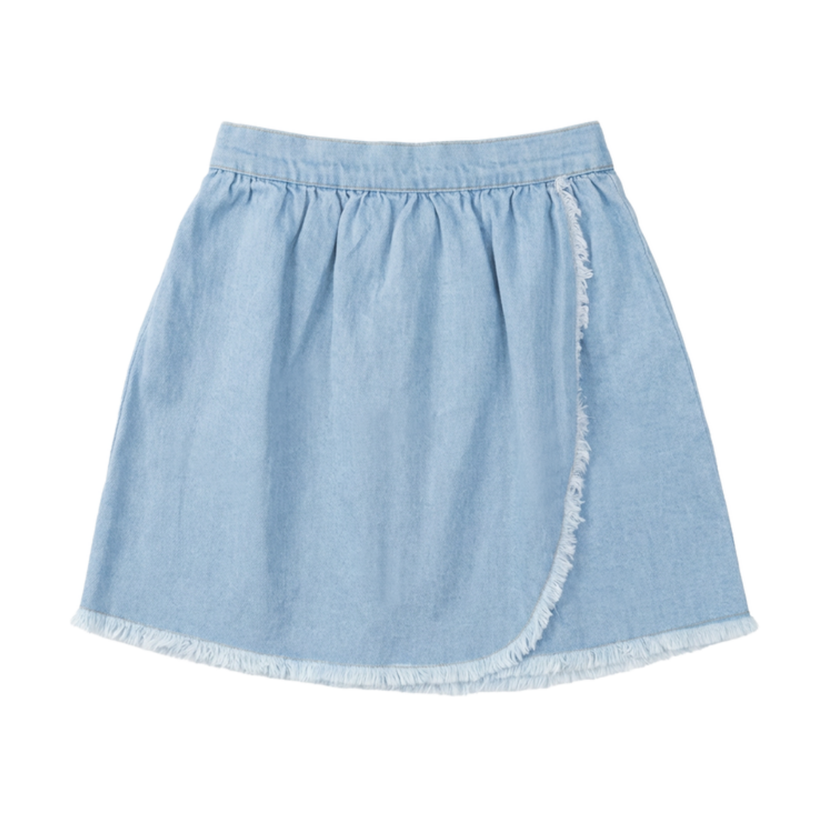 FYI Woven Denim Wrap Skirt - SB6CP7322S