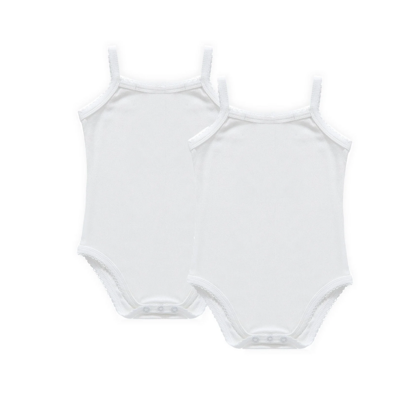 Petit Clair Ribbed Spaghetti Strap Onesie - Pci-bds2-set15