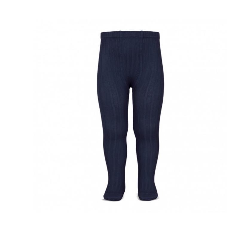 Condor Ribbed Cotton Tights 961 Navy - 32016/1