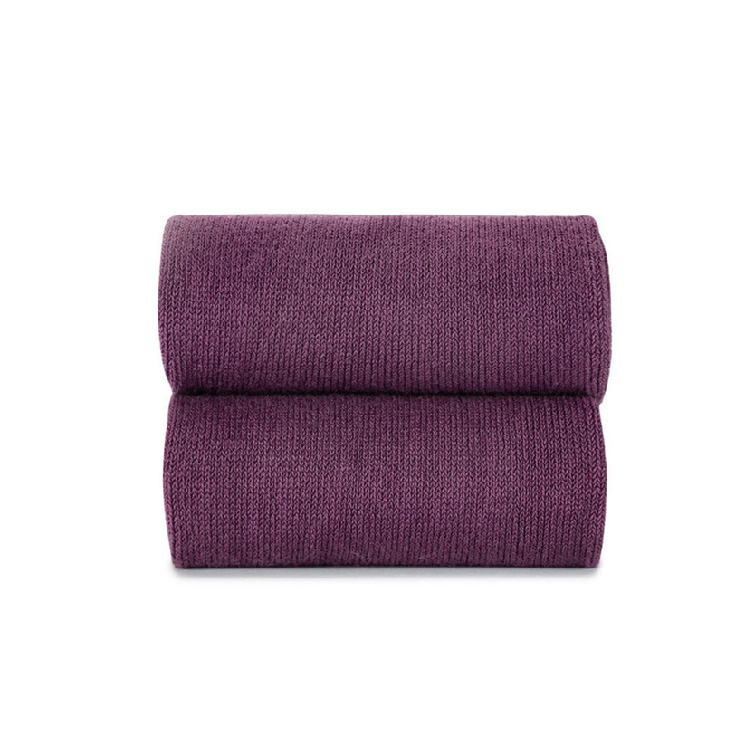 Condor Flat Cotton Crew Socks 197 Eggplant - 2019/4