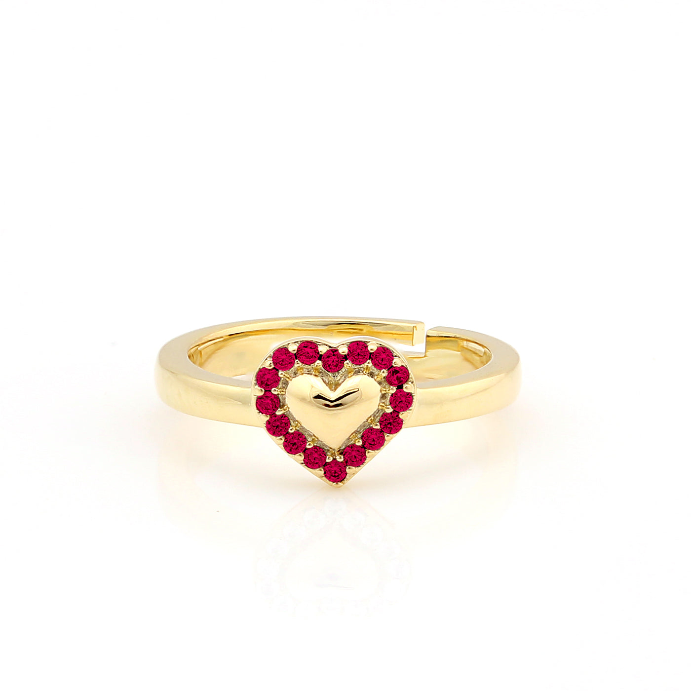 Cameo Center Puffed Baby Heart Ring - R3062