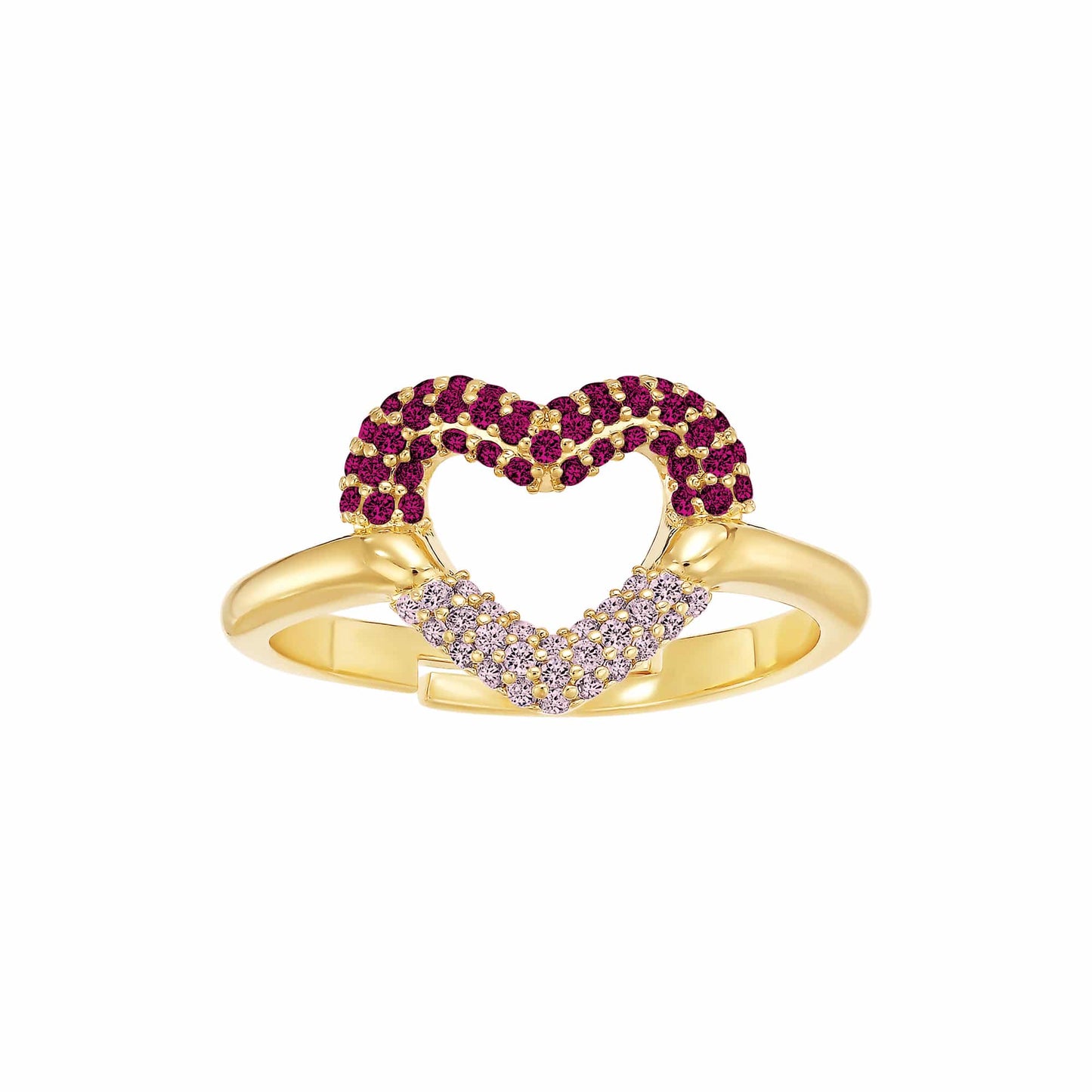 Cameo Clamped Heart Teen Ring - R3102