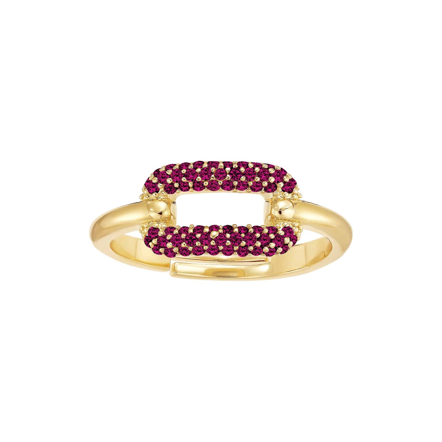 Cameo Clamped Rectangle Ring - R3103