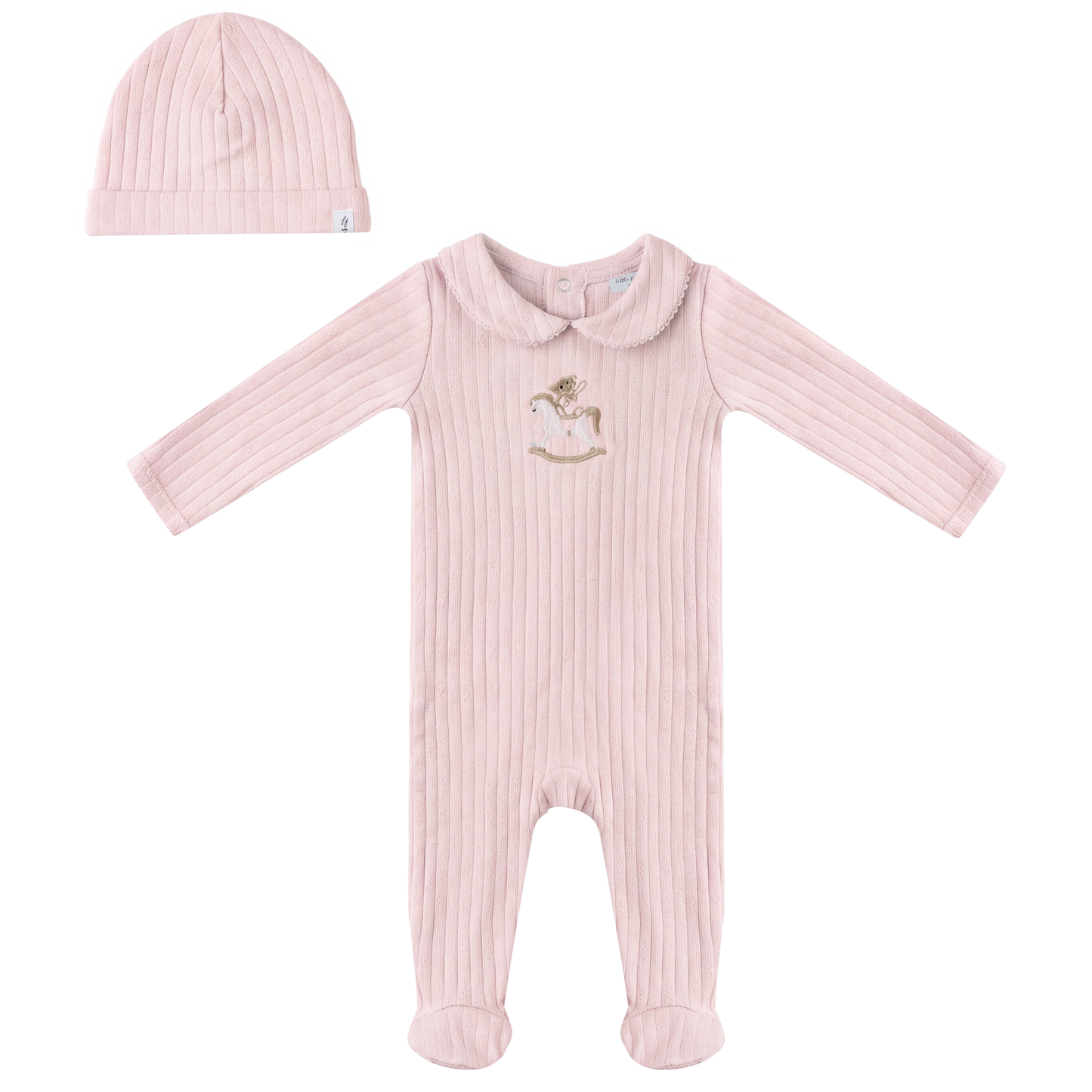 Little Fragile Romper Set With Horse Print - SB6CP7354