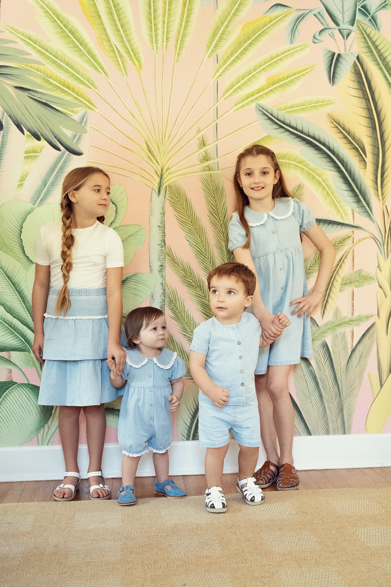 Jolie Capri Denim Cotton Eyelet Onesie - SB6CY2870BG