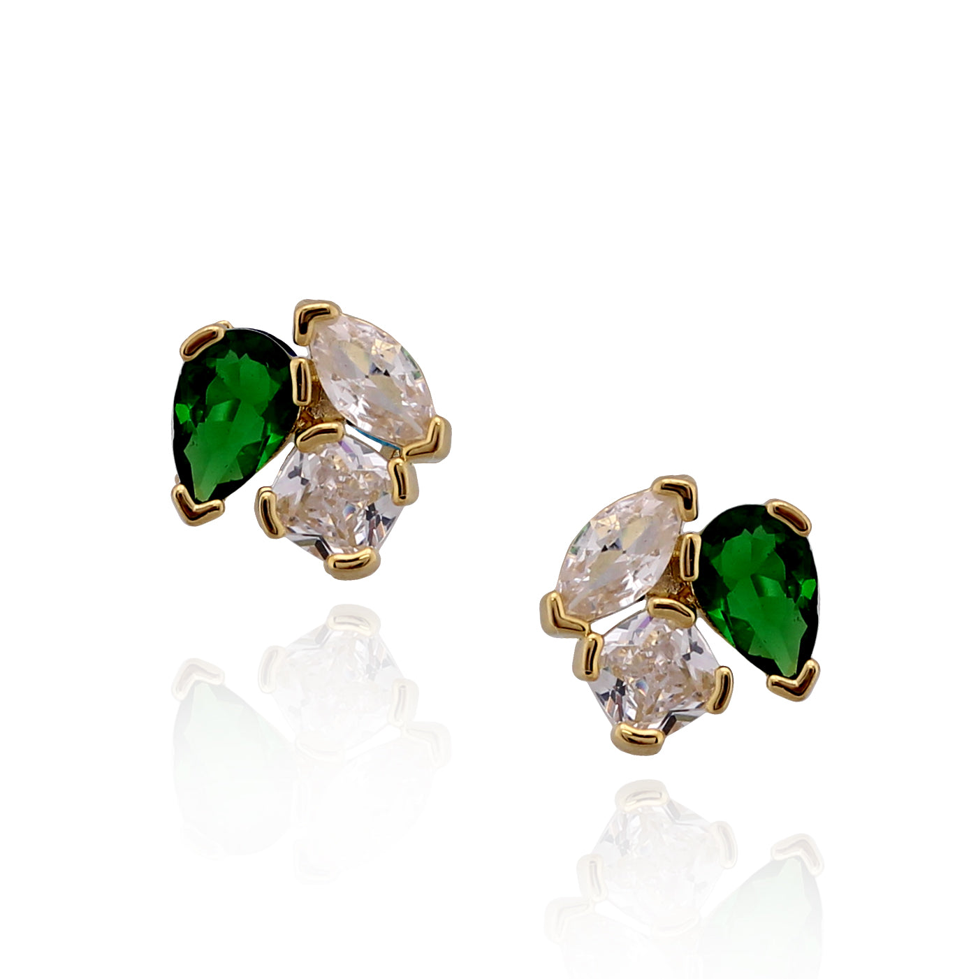 Cameo Three Stone Cluster Stud - SE2059