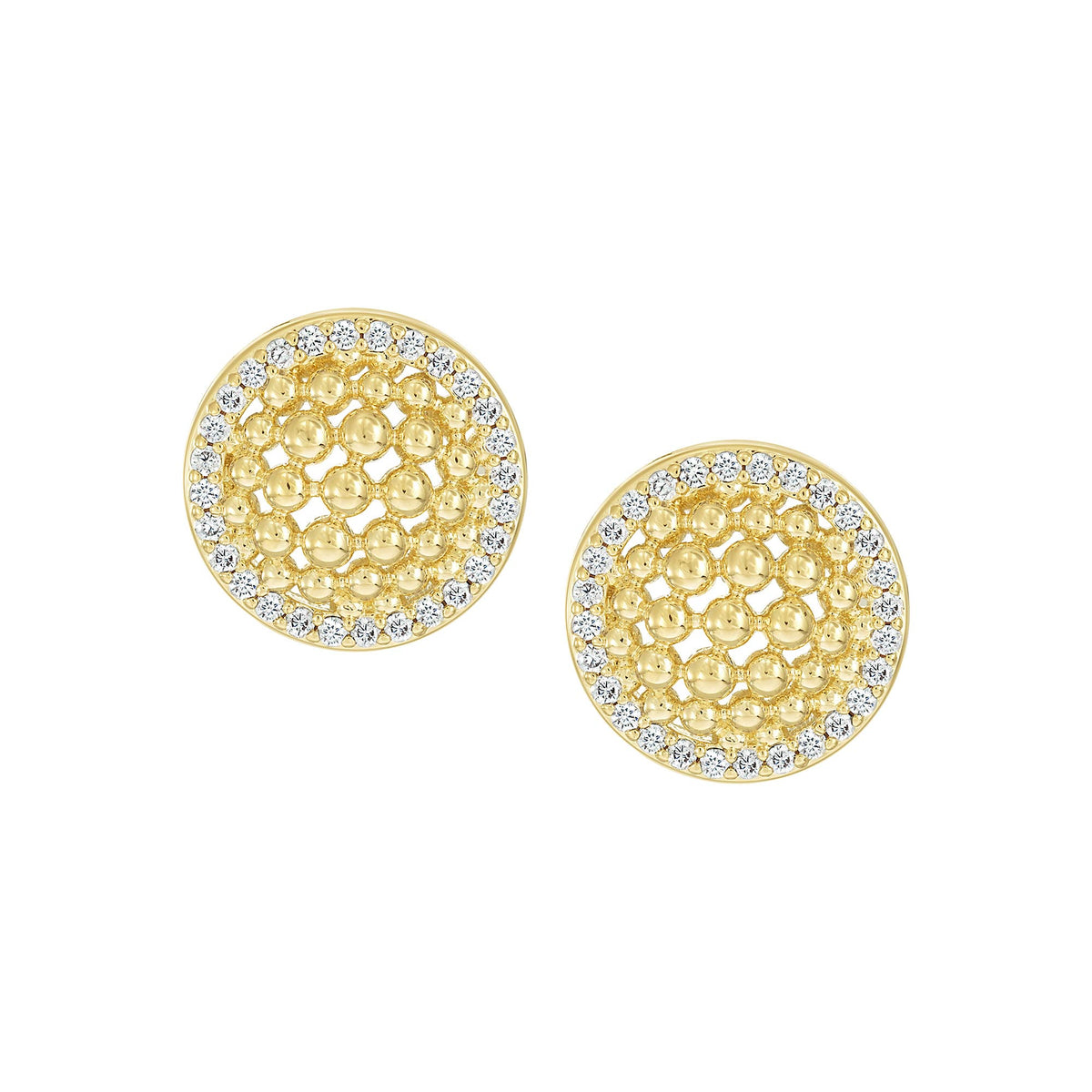 Cameo Mesh Dome Stud Earring - SE2096