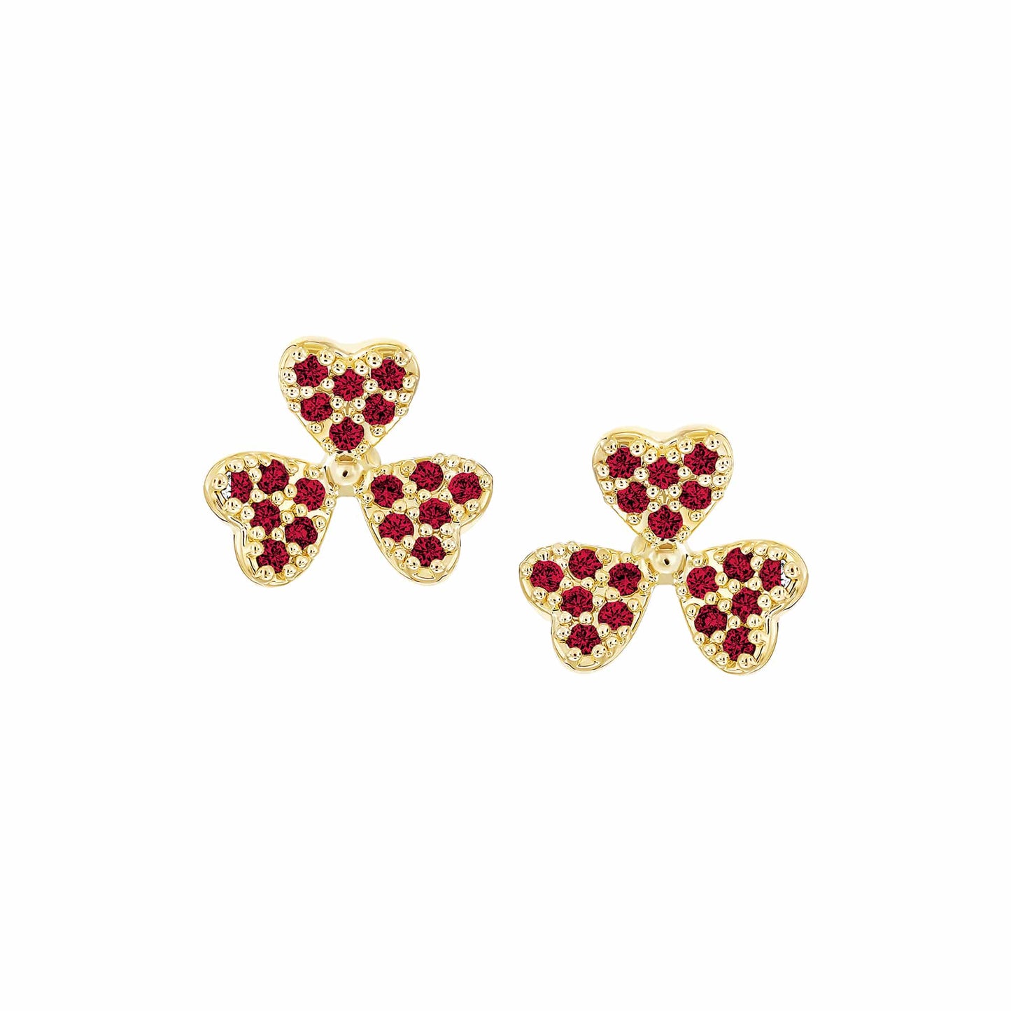 Cameo Spaced Petal Clover Stud Earring - SE2136