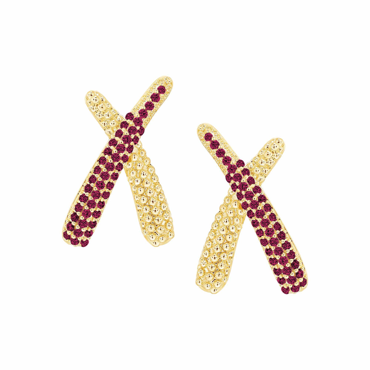 Cameo Overlapping X Stud Earring - SE2143