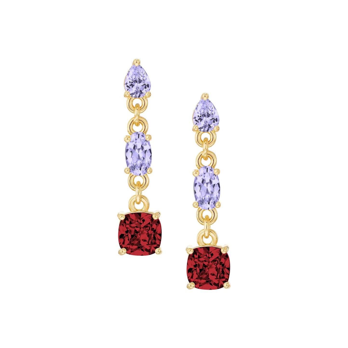 Cameo Shaped Stones Dangling Stud Earring - SE2147