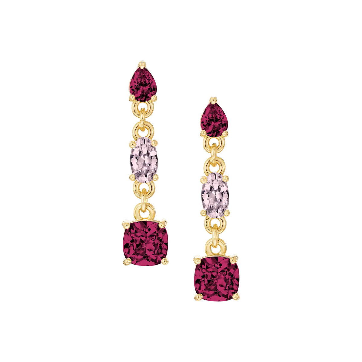 Cameo Shaped Stones Dangling Stud Earring - SE2147