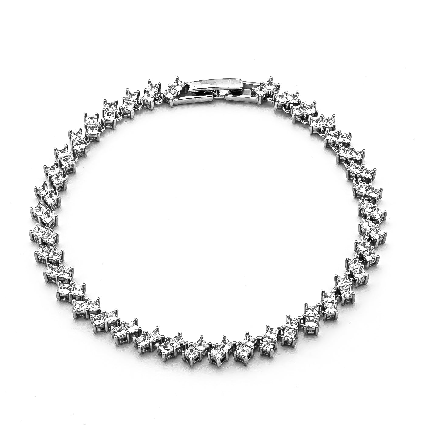 Cameo Square Stones Tennis Bracelet - TB0002