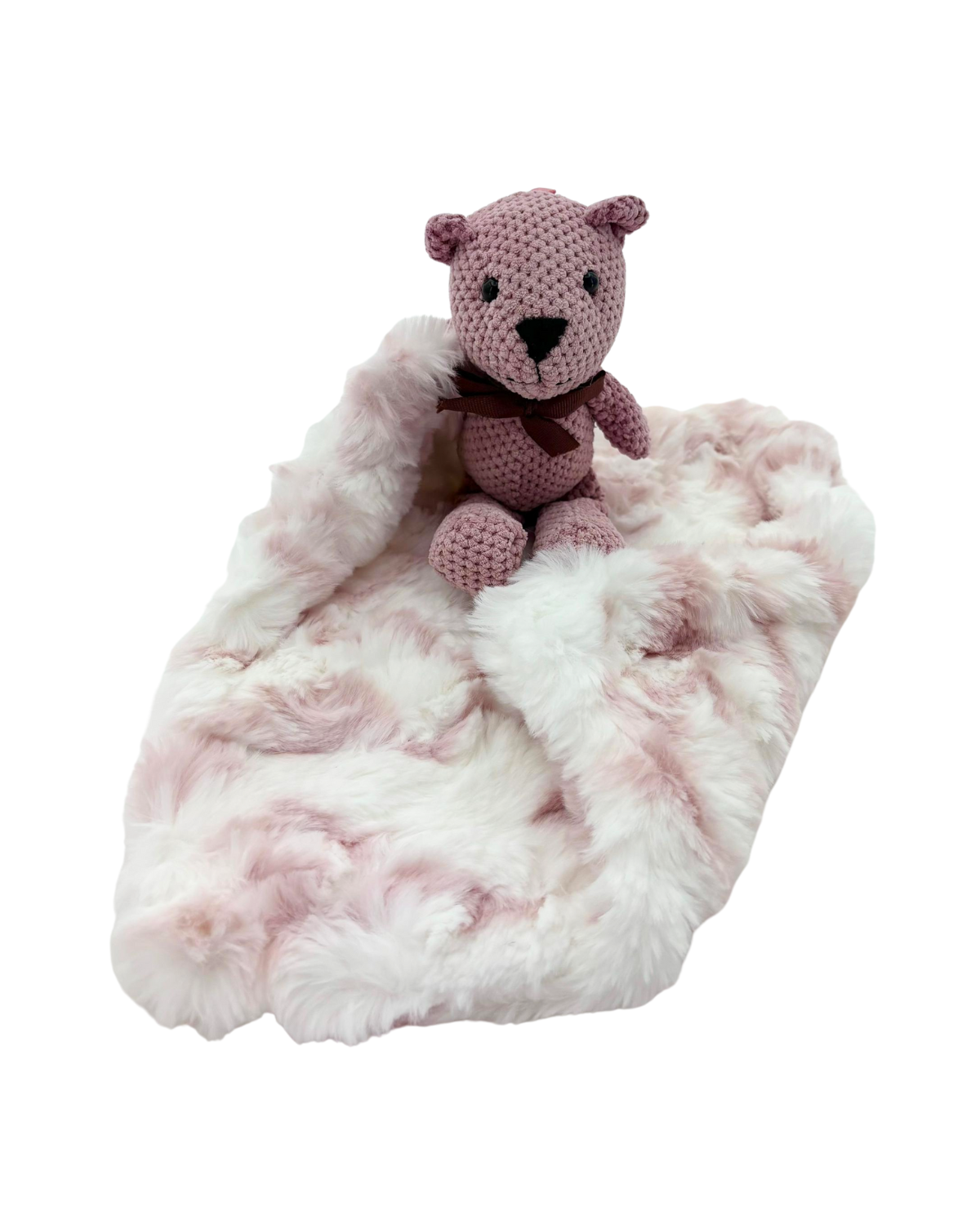 Tiny Cuddlez Marble Velour Teddy Blankie