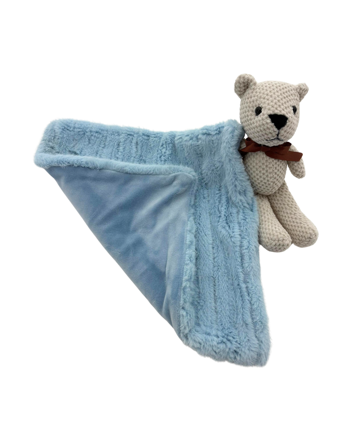 Tiny Cuddlez Ribbed Velour Teddy Blankie