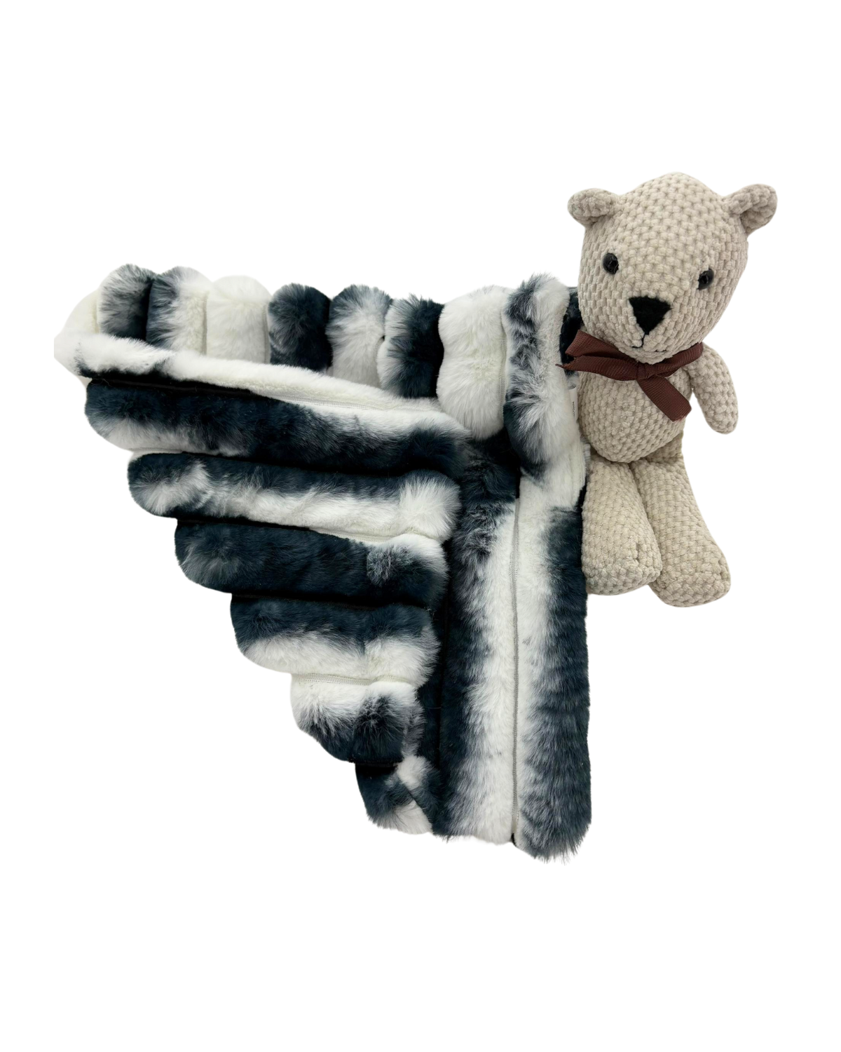 Tiny Cuddlez Rib/Melange Teddy Blankie - Tc-7009