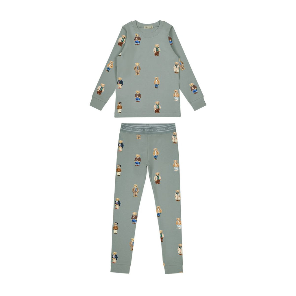 Crew Lounge Teddy Pattern Lounge Crewneck Set - SG3220